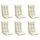 vidaXL Hochlehner-Auflagen 6 Stk. Creme Oxford-Gewebe