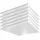 ETC Shop Einbauleuchte 6er Set quadratisch Aluminium