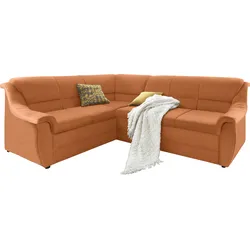 DOMO collection Ecksofa »Lale L-Form«, mit langem Schenkel, wahlweise mit Bettfunktion DOMO collection terrakotta