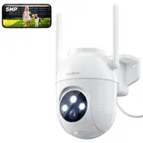 TOAIOHO Überwachungskamera Aussen - 5MP Kamera Überwachung Aussen 2,4/5Ghz WLAN IP Kamera Outdoor Außenkamera Kabel 360°PTZ Videoüberwachung Aussen Camera Dome Homekit mit Automatischer Verfolgung