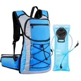 Vevor Trinkrucksack 15 L isolierter Rucksäcke mit 3 L TPU-Wasserblase Laufrucksack Wanderrucksäcke für Radfahren Laufen Ausflug Schwarz, Hydro-Wasser-Tagesrucksack für Männer und Frauen