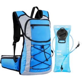Vevor Trinkrucksack 15 L isolierter Rucksäcke mit 3 L TPU-Wasserblase Laufrucksack Wanderrucksäcke für Radfahren Laufen Ausflug Schwarz, Hydro-Wasser-Tagesrucksack für Männer und Frauen