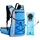 Vevor Trinkrucksack 15 L isolierter Rucksäcke mit 3 L TPU-Wasserblase Laufrucksack Wanderrucksäcke für Radfahren Laufen Ausflug Schwarz, Hydro-Wasser-Tagesrucksack für Männer und Frauen