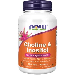 Now Foods Cholin und Inosit 500 mg Kapsel (100 veg.Kapseln)
