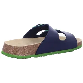 superfit Fussbettpantoffel Blau/Grün 39 EU