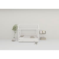 Thuka Hausbett »Thuka Nordic«, Kinderbett im Skandinavisches Design, incl Rollrost, weiß
