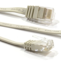 Flach CAT6 Ethernet LAN Patchkabel Kabel Verluste Profil Gigabit RJ45 6 m Beige [6 Meter/6m]