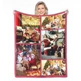 Personalisierte Decke Mit Foto,Fotodecke Mit Eigenem Foto,Worten Bild Collage Individuelle Decken, Geburtstags-Souvenir-Geschenke Personalisierte Decke für Vater, Mutter, Kinder, Hunde, Freunde