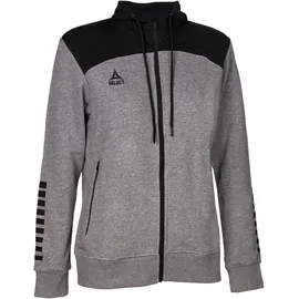 Select Kapuzen-Sweatjacke Oxford Damen grau/schwarz XL