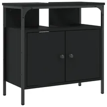vidaXL Waschbeckenunterschrank Schwarz 60x30x60 cm Holzwerkstoff vidaXL