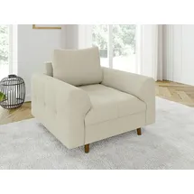 s-style möbel Sessel Zara Cord 72 x 70 x 70 cm Beige mit Kissen