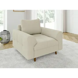 s-style möbel Sessel Zara Cord 72 x 70 x 70 cm Beige mit Kissen