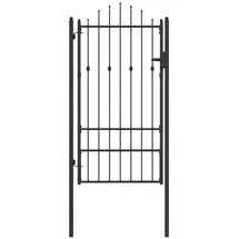 vidaXL Gartentor 175 x 88 cm Schwarz/Stahl