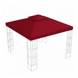 CHICFURN Pavillon-Ersatzdach Ersatz-Dachabdeckung für Pavillon im Außenbereich, 180 g/m2, (Packung, Passende Abdeckung für Pavillon-Dach als Ersatzteil), 3 x 3 m, Weinrot, (nur Ersatz-Dachabdeckung) rot