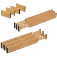 Relaxdays Schubladentrenner, 10 TLG. Set, verstellbare Länge von 43,5
