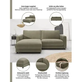 Home Affaire Ecksofa HOME AFFAIRE "Ecksofa Jiro, L-Form, große Sitztiefe, Breite 226 cm", light blau, B:226cm H:85cm T:190cm, 85% Polyester, 15% Viskose, Sofas, Ecksofa, lose Sitz- & Rückenkissen, weicher Polsteraufbau, komfortabel & modern