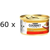 (€ 8,81/kg) Gourmet Gold Raffiniertes Ragout Rind in Soße Nassfutter 60x 85 g