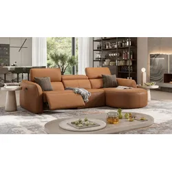 Designer Ecksofa MILAZZO Eckcouch Sitzecke - Orange