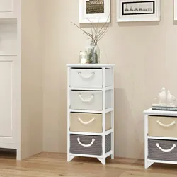 vidaXL Kommode 4 Schubladen Holz