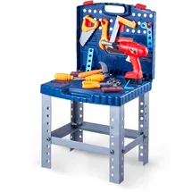 Vevor Kinder-Werkbank, 56-teiliges Werkzeugset, Spielwerkzeuge mit realistischen Werkzeugen und elektrischer Bohrmaschine, Bauwerkzeug für Kleinkinder, für Kinder ab 3 Jahren