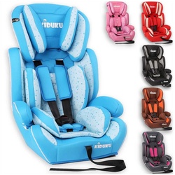 KIDUKU Autokindersitz Kindersitz 9-36 kg (1-12 Jahre), Autositz ECE R44/04, Kinderautositz Gruppe 1/2/3 blau