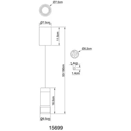 GLOBO Esszimmerlampe Pendelleuchte Hängelampe LED Metall Schwarz Höhenverstellbar