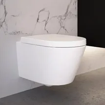 Evineo ineo6 Wand-Tiefspül-WC, BE0947WH+VU8010WH,