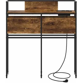 vidaXL Stauraum-Kopfteil mit Regal Räuchereiche 80 cm Holzwerkstoff