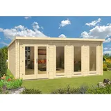 Alpholz Gartenhaus Atrium D Pultdach Unbehandelt 600 cm x 625 cm
