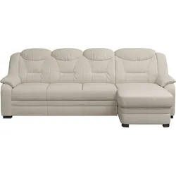 Ecksofa COTTA "Marcus L-Form", beige, B:262cm H:99cm T:162cm, 100% Polyester, Sofas, Bequemes Ecksofa in klassischem Design mit hoher Rückenlehne