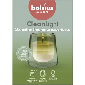Bolsius Cleanlight Starterkit Duftkerze 20 h grün