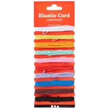 Creativ Company Gummiband Sortiment, Dicke 1 mm, 10x3,5 m