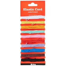 Creativ Company Gummiband Sortiment, Dicke 1 mm, 10x3,5 m