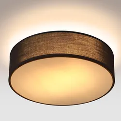 Deckenlampe Schwarz Stoff Ø38cm