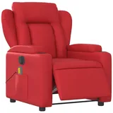 vidaXL Massagesessel Elektrisch Rot Kunstleder