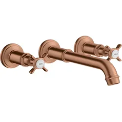 3-Loch Waschtischarmatur Axor Montreux Wand Fertigset chrom