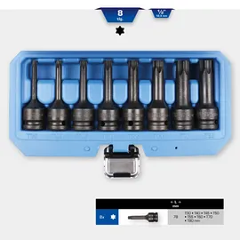 BRILLIANT TOOLS Kraft Bit-Stecknuss Satz Torx 8-tlg. T30 - T80