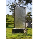 Köhko Wasserspiel Wasserwand Edelstahl mit Glas 93 cm