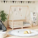 vidaXL Kinderbett 70x140 cm Massivholz Kiefer