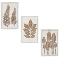 VidaXL Wandpaneel vidaXL Handgeschnitzt braun 3 St. 40 x