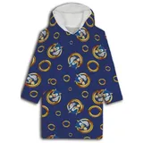 Sonic The Hedgehog Sweatponcho Sonic the Hedgehog Herren Kuschelponcho Kuscheldecke mit Ärmeln Kapuze Tasche bunt