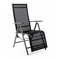 VCM Klappstuhl 60 x 155 x 55 cm schwarz