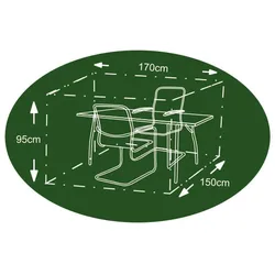 Abdeckhaube anthrazit für Sitzgruppe Schutzhülle Schutzhaube 170x150x95cm anthrazit