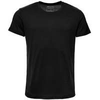 Kaipara - Merino Sportswear Rundhalsshirt Merino Shirt Herren Kurzarm Regularfit 200 (1-tlg) aus reiner Merinowolle Made in Germany schwarz S
