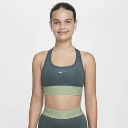 Nike Pro Swoosh Sport-BH für Mädchen - Grün, L