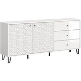VCM Sideboard Prisma 170 x 76 x 40 cm Weiß Hochglanz