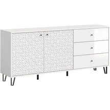 VCM Sideboard Prisma 170 x 76 x 40 cm Weiß Hochglanz