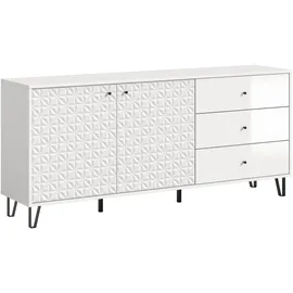 VCM Sideboard Prisma 170 x 76 x 40 cm Weiß Hochglanz