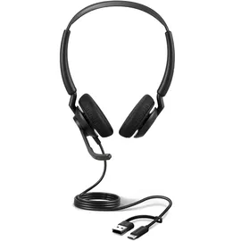 JABRA Engage 50 II Stereo Headset USB-C/A + Link-Adapter (Steuereinheit), MS-Teams