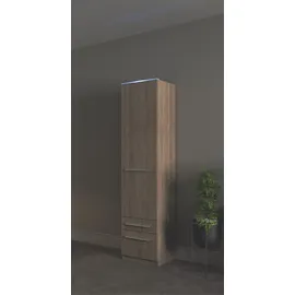 Priess Wäscheschrank Barcelona 48 x 193 x 36 cm Beige/Braun